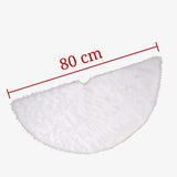 Tapete Pie de Árbol Blanco 80x80cm Circular Extrasuave Antideslizante para Navidad - TAPETES Y ALFOMBRAS | Bylmo