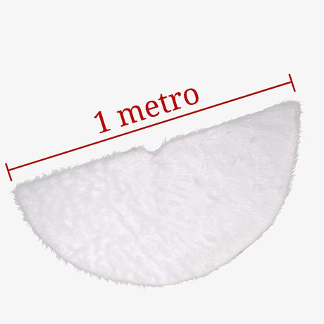 Tapete Pie de Árbol Blanco 100x100cm Circular Extrasuave Antideslizante para Navidad - TAPETES Y ALFOMBRAS | Bylmo