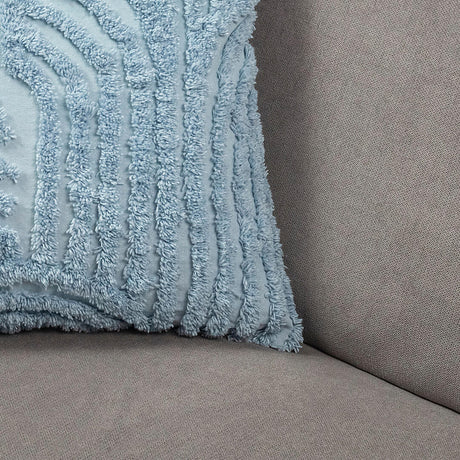 Funda de Cojín Artisan Azul 45x1cm Cuadrado de Lineas - FUNDAS DE COJINES | Bylmo