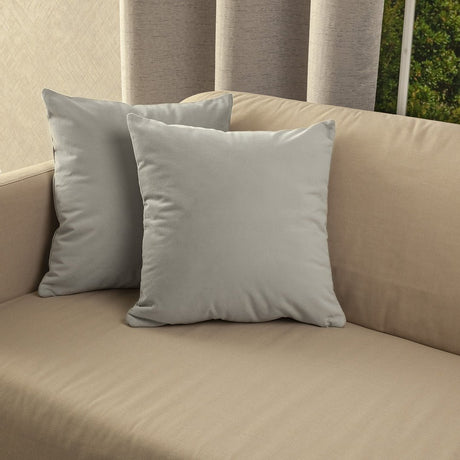 Set X 2 Fundas de Cojín Vividhata Gris Oscuro 45x1cm Cuadrado Fondo Entero - FUNDAS DE COJINES | Bylmo