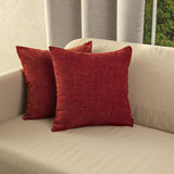Set X 2 Fundas de Cojín Vividhata Rojo 45x1cm Cuadrado Fondo Entero - FUNDAS DE COJINES | Bylmo