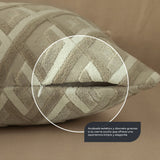 Set X 2 Fundas de Cojín Vividhata Beige 45x1cm Cuadrado Fondo Entero - FUNDAS DE COJINES | Bylmo