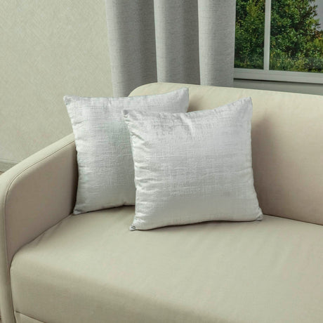 Set X 2 Fundas de Cojín Vividhata Gris 45x1cm Cuadrado Fondo Entero - FUNDAS DE COJINES | Bylmo