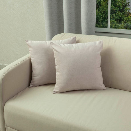 Set X 2 Fundas de Cojín Vividhata Taupe 45x1cm Cuadrado Fondo Entero - FUNDAS DE COJINES | Bylmo