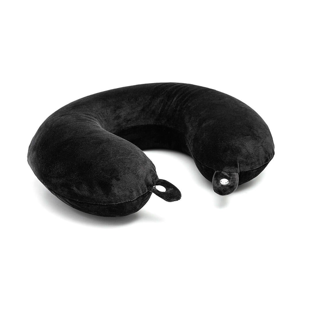 Almohada de Viaje Negro 30x30cm Suave Fondo Entero - ALMOHADAS DE VIAJE | Bylmo