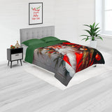 Cubrelecho Navideño Verde 160x190cm Doble Faz Acolchado para cama Queen 160 X 190 Cm de Papa Noel - TENDIDOS Y CUBRELECHOS | Bylmo