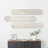 Set X 3 Espejos de pared Estambul Gris 120x20cm Ovalado sin Marco - ESPEJOS DE PARED | Bylmo