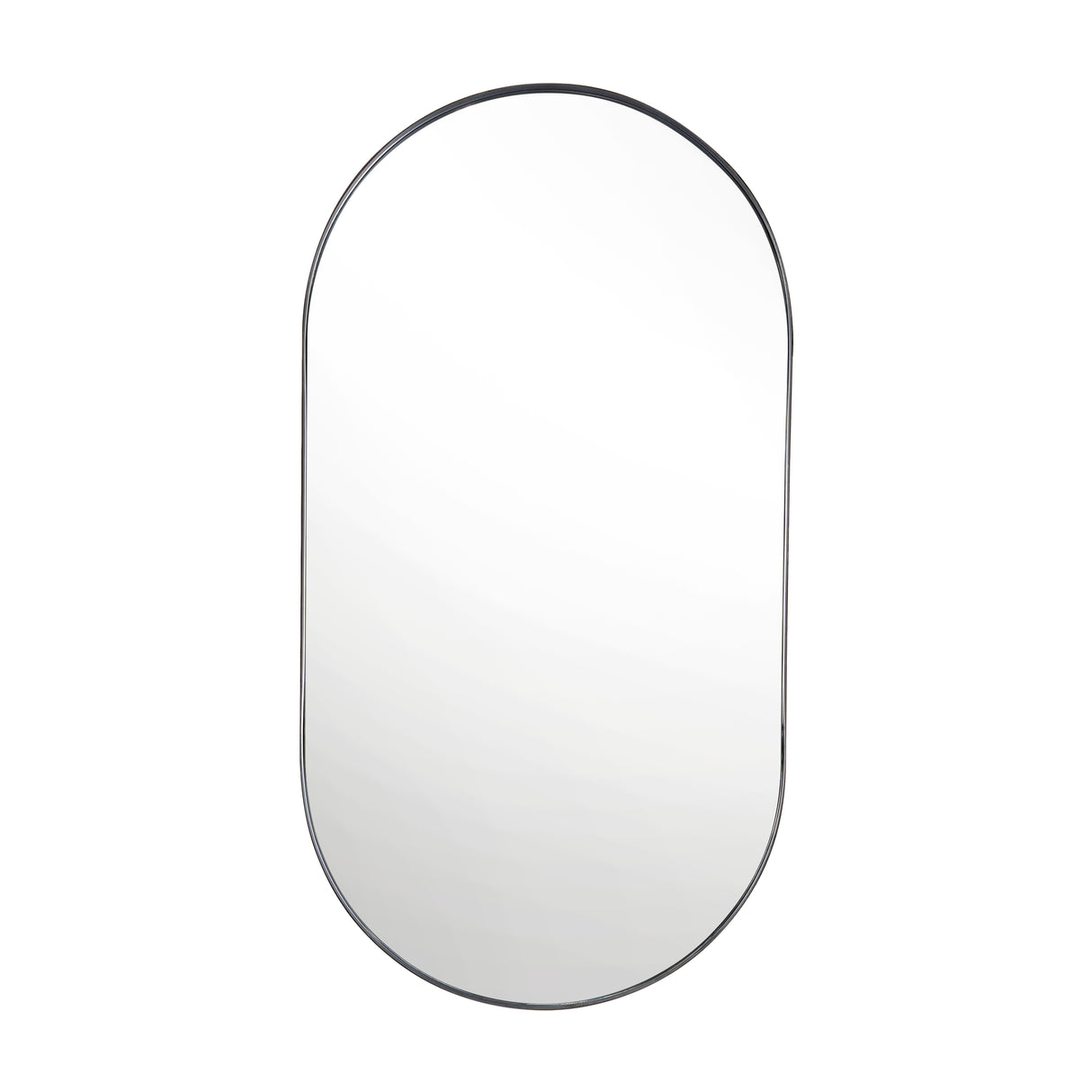 Espejo de Baño Grecia Negro 40x76cm Ovalado con Marco En PVC - ESPEJOS DE BANHO | Bylmo