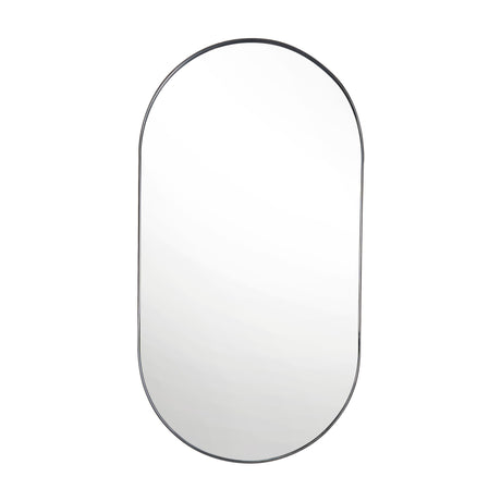 Espejo de Baño Grecia Negro 40x76cm Ovalado con Marco En PVC - ESPEJOS DE BANHO | Bylmo