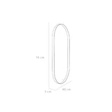 Espejo de Baño Grecia Negro 40x76cm Ovalado con Marco En PVC - ESPEJOS DE BANHO | Bylmo