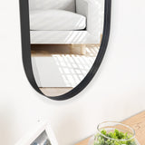 Espejo de Baño Grecia Negro 40x76cm Ovalado con Marco En PVC - ESPEJOS DE BANHO | Bylmo