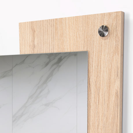 Espejo de Baño Paduk Madera Clara Natural 56x71cm Rectangular con Marco En Madera - ESPEJOS DE BANHO | Bylmo