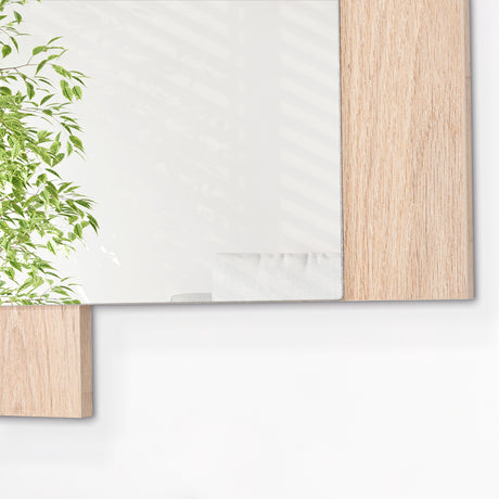 Espejo de Baño Paduk Madera Clara Natural 56x71cm Rectangular con Marco En Madera - ESPEJOS DE BANHO | Bylmo