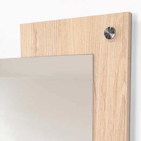 Espejo de Baño Paduk Madera Clara Natural 56x71cm Rectangular con Marco En Madera - ESPEJOS DE BANHO | Bylmo