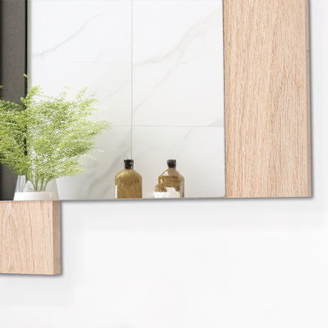 Espejo de Baño Paduk Madera Clara Natural 56x71cm Rectangular con Marco En Madera - ESPEJOS DE BANHO | Bylmo