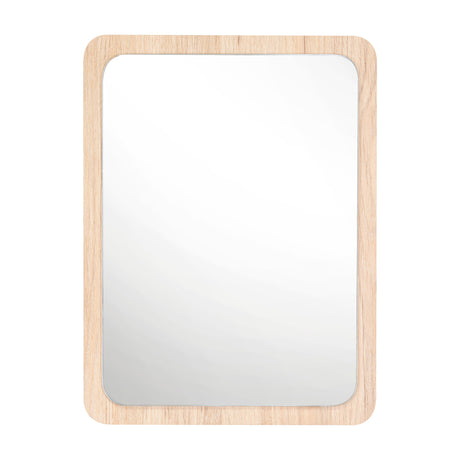 Espejo de Baño Mukal Madera Clara Natural 45x60cm Rectangular con Marco En Madera - ESPEJOS DE BANHO | Bylmo