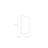 Espejo de Baño Mukal Madera Clara Natural 45x60cm Rectangular con Marco En Madera - ESPEJOS DE BANHO | Bylmo