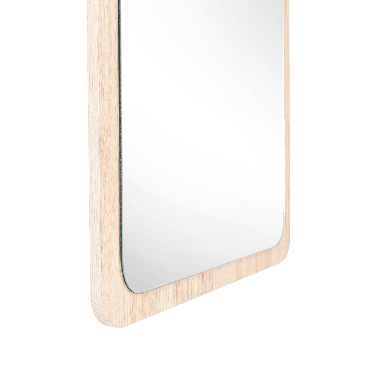 Espejo de Baño Mukal Madera Clara Natural 45x60cm Rectangular con Marco En Madera - ESPEJOS DE BANHO | Bylmo