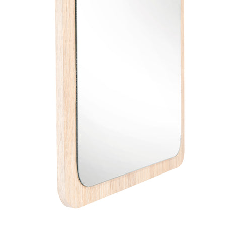 Espejo de Baño Mukal Madera Clara Natural 45x60cm Rectangular con Marco En Madera - ESPEJOS DE BANHO | Bylmo