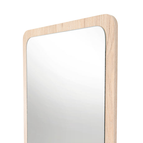 Espejo de Baño Mukal Madera Clara Natural 45x60cm Rectangular con Marco En Madera - ESPEJOS DE BANHO | Bylmo