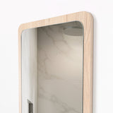 Espejo de Baño Mukal Madera Clara Natural 45x60cm Rectangular con Marco En Madera - ESPEJOS DE BANHO | Bylmo