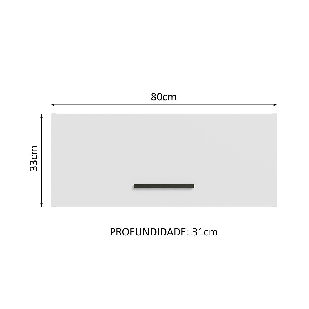 Gabinete Superior de Garaje Marron y Blanco 80x33cm Resistente a la Humedad con Un Compartimiento - GABINETES SUPERIORES PARA GARAJE | Bylmo