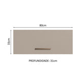 Gabinete Superior de Garaje Marron y Crema 80x33cm Resistente a la Humedad con Un Compartimiento - GABINETES SUPERIORES PARA GARAJE | Bylmo