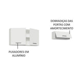 Kit X 2 Gabinetes Superiores de Garaje Blanco 200x99cm Resistente a la Humedad con Dos Compartimientos - GABINETES SUPERIORES PARA GARAJE | Bylmo