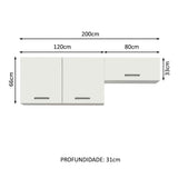 Kit X 2 Gabinetes Superiores de Garaje Blanco 200x99cm Resistente a la Humedad con Dos Compartimientos - GABINETES SUPERIORES PARA GARAJE | Bylmo