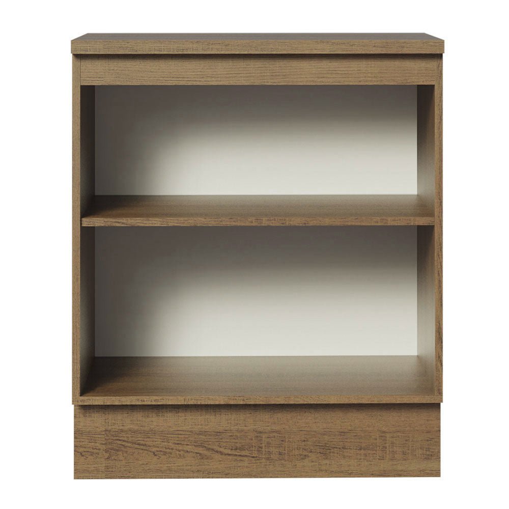 Mueble Inferior de Cocina Agata Marron y Blanco 70x84cm Sin Cajones con Mesón de Madera y sin Estufa - MUEBLES INFERIORES DE COCINA | Bylmo