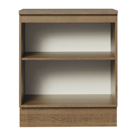 Mueble Inferior de Cocina Agata Marron y Blanco 70x84cm Sin Cajones con Mesón de Madera y sin Estufa - MUEBLES INFERIORES DE COCINA | Bylmo