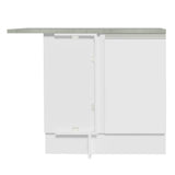 Mueble Inferior de Cocina Esquinero Glamy Blanco 94x84cm Sin Cajones con Mesón de Madera y sin Estufa - MUEBLES INFERIORES DE COCINA | Bylmo