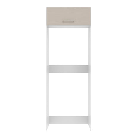 Mueble Auxiliar para Nevera Agata Blanco y Crema 83x225cm con Dos Compartimientos - BARRAS Y MUEBLES AUXILIARES | Bylmo
