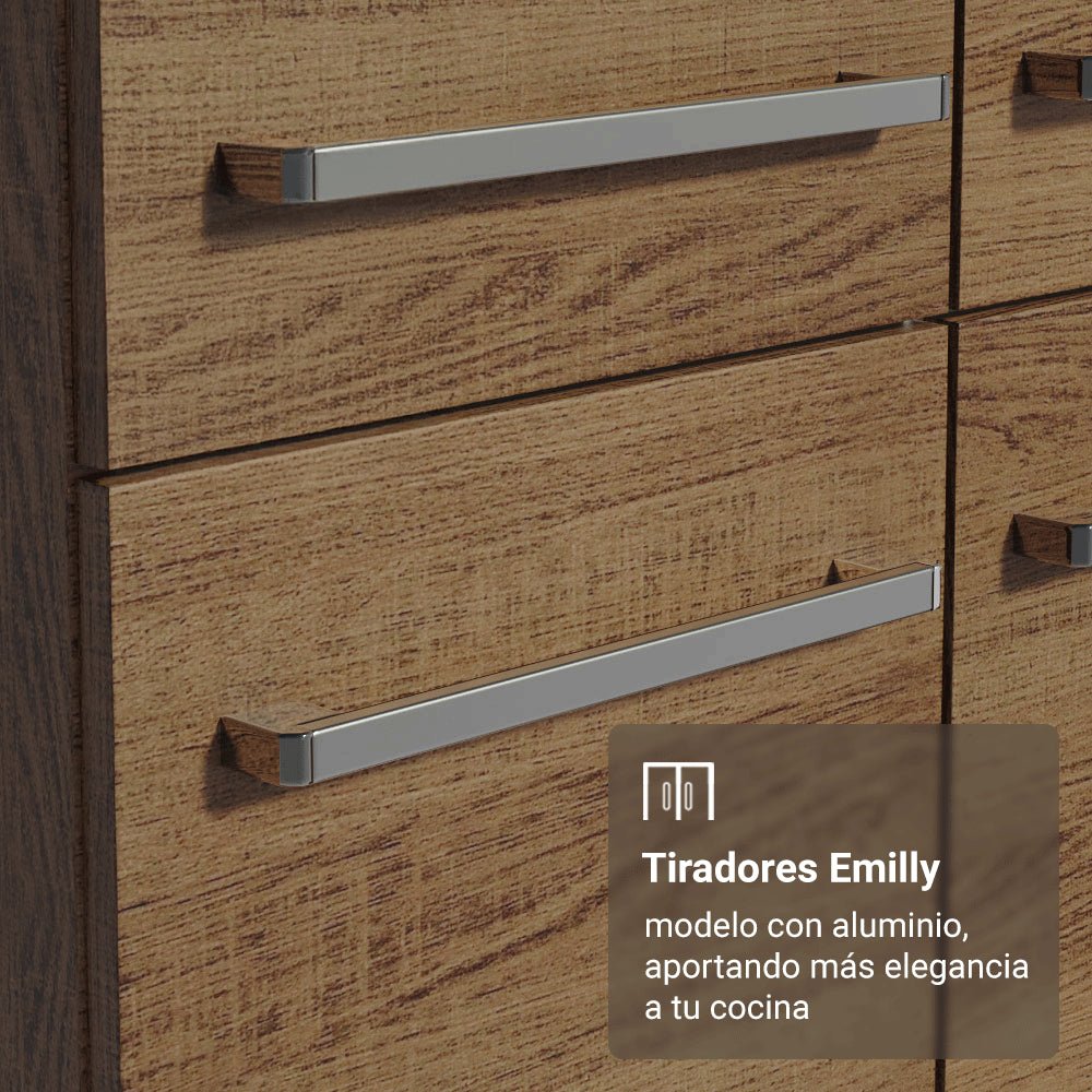 Combo Gabinete y Repisa Marron y Negro 164x180cm con Ocho Compartimientos - BARRAS Y MUEBLES AUXILIARES | Bylmo