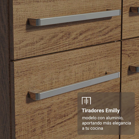 Combo Gabinete y Repisa Marron y Negro 164x180cm con Ocho Compartimientos - BARRAS Y MUEBLES AUXILIARES | Bylmo