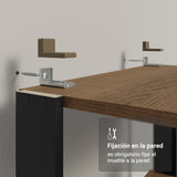Set X 3 Muebles Organizadores de Despensa Esquinero Marron y Negro 177x180cm con Patas y con Quince Repisas - ALACENAS Y MUEBLES MICROONDAS | Bylmo