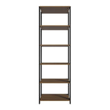 Mueble Organizador de Despensa Marron y Negro 59x180cm con Patas y con Cinco Repisas - ALACENAS Y MUEBLES MICROONDAS | Bylmo