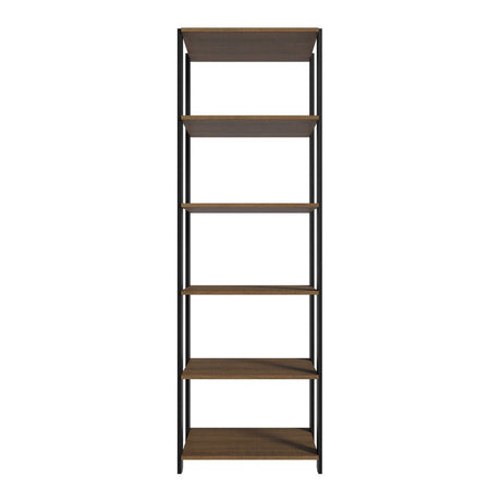 Mueble Organizador de Despensa Marron y Negro 59x180cm con Patas y con Cinco Repisas - ALACENAS Y MUEBLES MICROONDAS | Bylmo