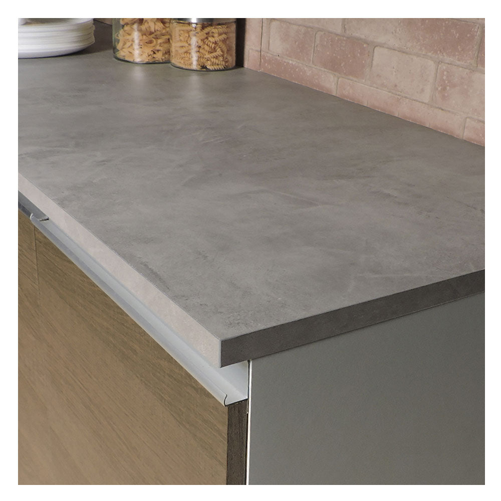 Mesón de Cocina Gris 120x52cm de Madera Aglomerada Mdp Acabado Mate sin Pozuelo - MESONES DE COCINA | Bylmo