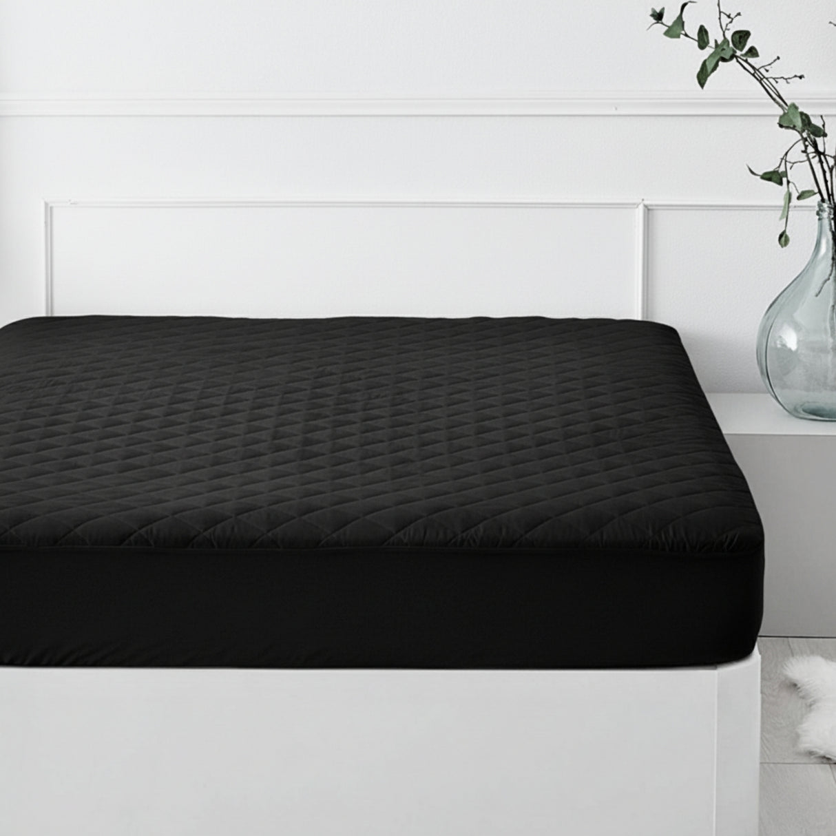 Protector de Colchón Negro Sencillo 100 X 190 Cm Antifluido - PROTECTORES DE COLCHON | Bylmo
