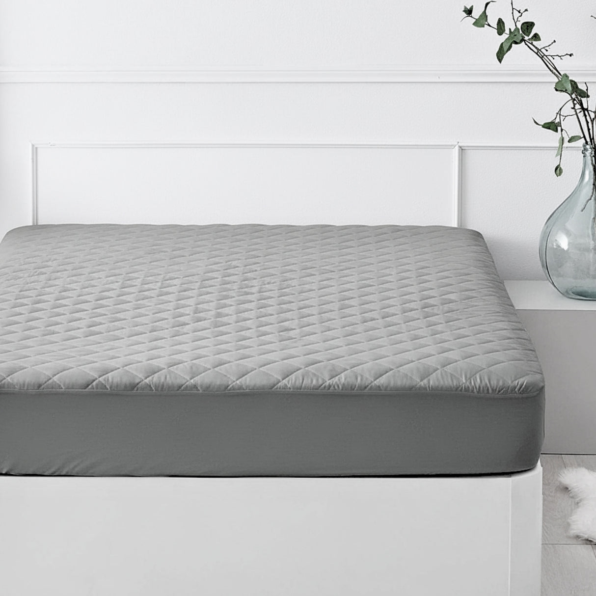 Protector de Colchón Gris Sencillo 100 X 190 Cm Antifluido - PROTECTORES DE COLCHON | Bylmo