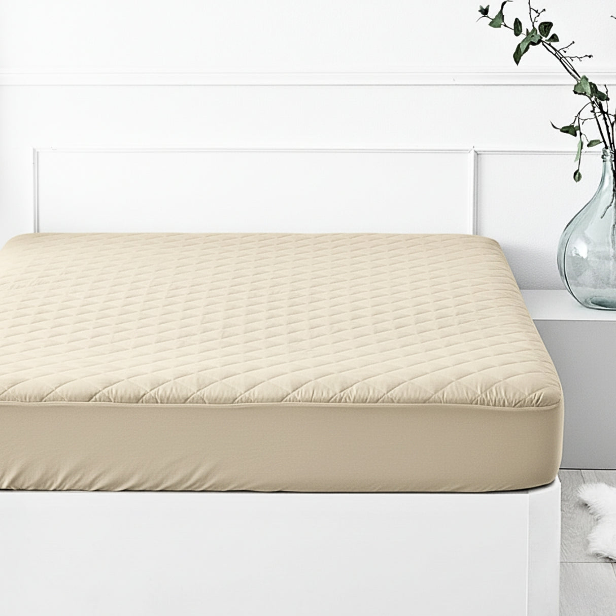 Protector de Colchón Beige Sencillo 100 X 190 Cm Antifluido - PROTECTORES DE COLCHON | Bylmo