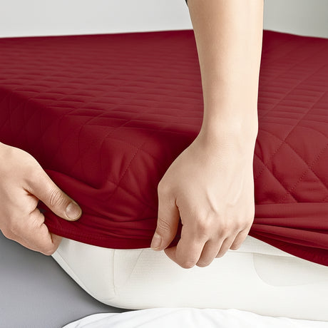 Protector de Colchón Vinotinto Sencillo 100 X 190 Cm Antifluido - PROTECTORES DE COLCHON | Bylmo