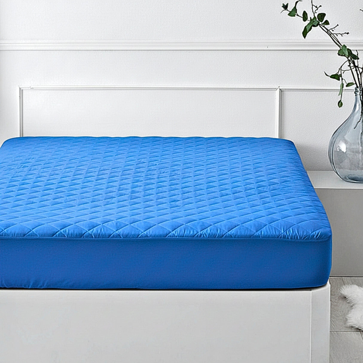 Protector de Colchón Azul Semidoble 120 X 190 Cm Antifluido - PROTECTORES DE COLCHON | Bylmo
