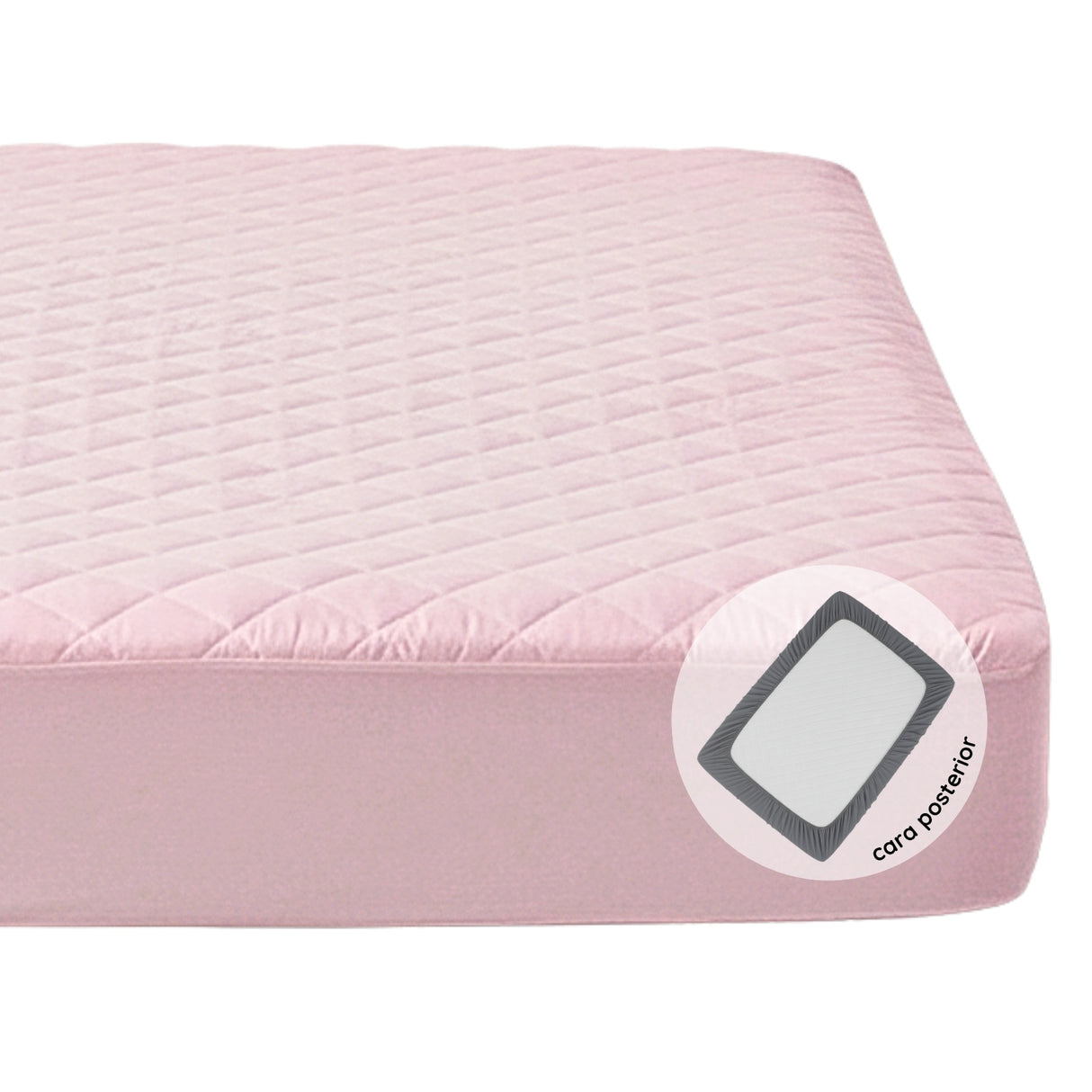 Protector de Colchón Rosa Semidoble 120 X 190 Cm Antifluido - PROTECTORES DE COLCHON | Bylmo