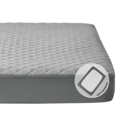 Protector de Colchón Gris Doble 140 X 190 Cm Antifluido - PROTECTORES DE COLCHON | Bylmo