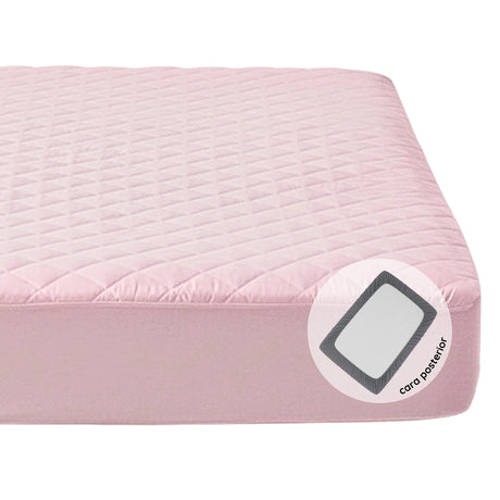 Protector de Colchón Rosa Doble 140 X 190 Cm Antifluido - PROTECTORES DE COLCHON | Bylmo
