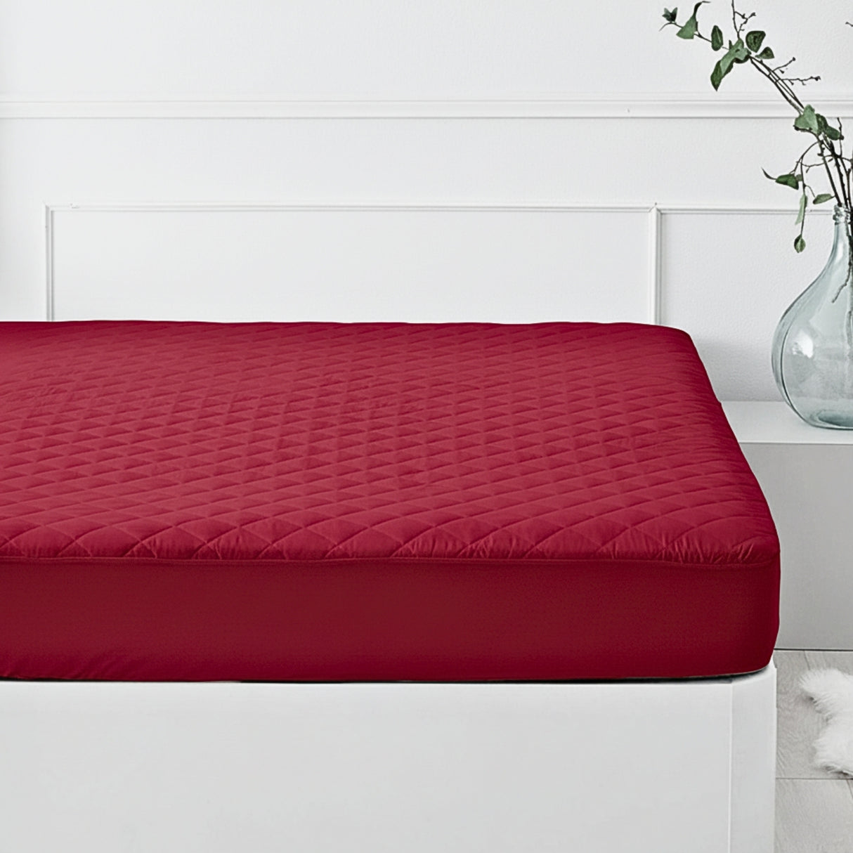 Protector de Colchón Vinotinto Doble 140 X 190 Cm Antifluido - PROTECTORES DE COLCHON | Bylmo