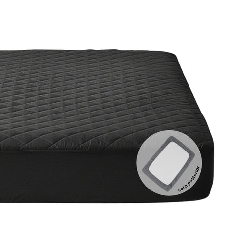 Protector de Colchón Negro Queen 160 X 190 Cm Antifluido - PROTECTORES DE COLCHON | Bylmo