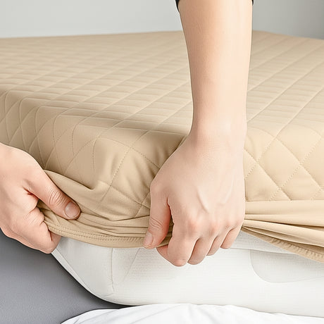 Protector de Colchón Beige Queen 160 X 190 Cm Antifluido - PROTECTORES DE COLCHON | Bylmo